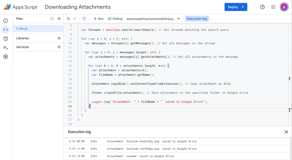 download bulk attachments